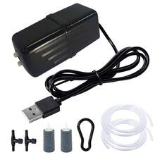 USB Air Pump, Home Air Pump, Mini, Quiet, Dual-Port, Adjustable Oxygenator, Outdoor Fishing Aquarium Air Pump, Compact And Convenient, Suitable For Fish, Shrimp, Crab, Turtle, Shellfish, Etc.