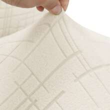 Chair Covers For Dining Chairs Stylish Carved Well Pattern Removable Washable Universal Stretch Chair Slipcovers - Beis - Ver 4