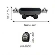 Soporte para teléfono de coche con corona de strass, nuevo soporte de ventilación de coche para teléfono, soporte de navegación para coche, gancho de almacenamiento adhesivo de alta gama creativo para mujeres