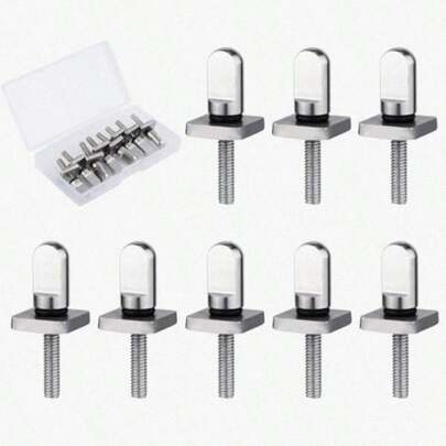 316 Stainless Steel Fin Screws No Tool Surfboard Fin Screws With O Rings Paddle Board Fin Replacement For SUP Paddleboard Longboard Surfing Accessories
