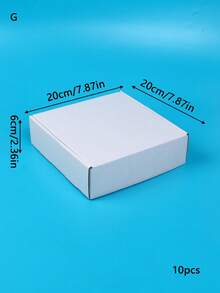 10pcs/Set Corrugated Paper Gift Boxes, Postal Shipping Boxes, Express Packaging Boxes, Packaging Materials, Airplane Boxes, Gift Boxes, Corrugated Cardboard Boxes, Delivery Boxes, Packaging Boxes, Suitable For Christmas, Valentine's Day - White - View 12