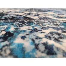 Tapete Tipo Turco Alfombra Grande Retro Vintage Muy Suave de Color Azul con Medidas: 1.40 x 2.0 - Azul+5'3" x 3'9" (Rectangular) - Ver 5