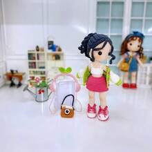 一套适合初学者的钩针编织套装，包含可爱女孩戴耳机的钩针图案，DIY手工套装，附带分步视频教程和说明书，是成人编织入门的理想选择。 - C-多色套裝 - 查看 6