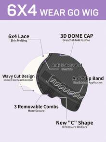 OQ 6x4 Transparent Lace Front Wig, 8-14 Inch Curly & Fluffy Wig, 180% Density, Pre-Plucked & Pre-Cut Lace, Fashion Wig, Natural & Realistic, Human Hair, Easy To Wear, Glueless Wig, Gift Included, Free Shipping, Halloween Costume, Real Hair Wig, Halloween Travel Essential, Y2K & Cool, Holiday & Vacation Must-Have - S1 - View 7