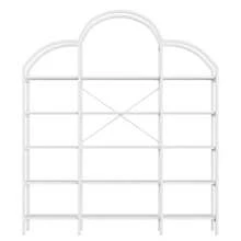 170 X 26 X 190 Cm Shelving Unit With A Clean, Minimalist Style, Made Of Steel Tubing And MDF, Five Storage Shelves, Original Cloud Shape, Easy To Assemble And Clean, White - White - View 7