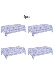 1pc/2pcs/4pcs Kpop Theme Party Purple & Pink & Silver Iridescent Party Tablecloth 54 X 108 Inch Plastic Rectangle Tablecloth Table Cover For Kpop Theme Birthday Decoration - Multicolor - View 8