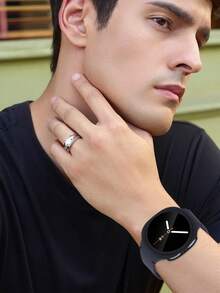6件組休閒運動手錶錶殼，相容 Galaxy Watch9/8 40mm 44mm，防震耐刮硬 PC 中空設計，易佩戴，中性款，6色組合套裝 - 透明+黑色+銀色+玫瑰金+白色+午夜藍 - 查看 8