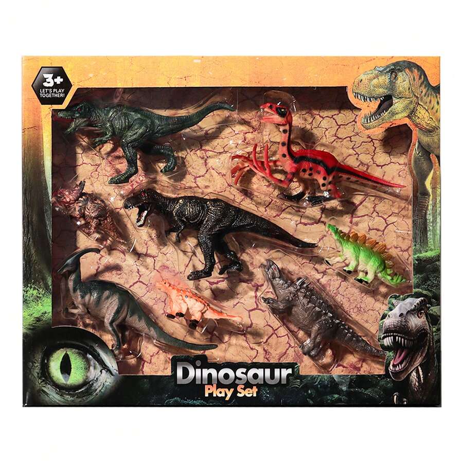 TendenciaDinosaurios Set 8 Piezas En Caja Juguete Jurassic  NiñoCalidad premium - 1 - Ver 1
