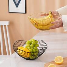 Ruffled Iron Fruit Basket, Elegant European Style Fruit Plate, High-Quality Living Room Coffee Table Household Snack Tray - Multicolor - View 9