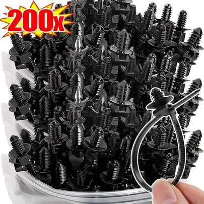 Abrazaderas de de nylon con cabeza de rosca autoblocante, correas de gestión de cables automotrices, sujetadores, clips fijos para cables de camión y coche