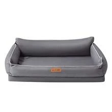 1个宠物床，狗床，猫床，宠物沙发，适合小型/中型/大型犬，可拆卸易清洗，蛋形泡沫填充底部，带有防滑防潮颗粒 - 彩色 - 查看 11