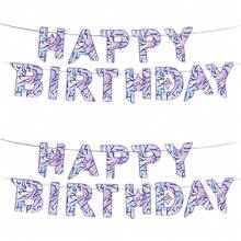 13pcs/26pcs Happy Birthday Banner & Sign Pink And Purple Magical Music Theme Party Decorations For Kpop Theme Girls Cute Singer Birthday Backdrop Party Supplies - Multicolor - View 1