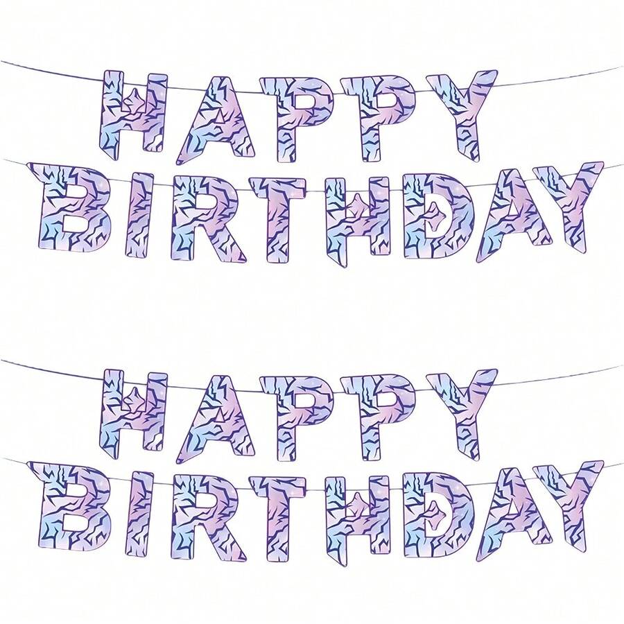 13pcs/26pcs Happy Birthday Banner & Sign Pink And Purple Magical Music Theme Party Decorations For Kpop Theme Girls Cute Singer Birthday Backdrop Party Supplies - Multicolor - View 1
