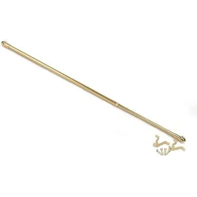 Fantasia Cafe - Barra de cortina decorativa para ventana, 18 a 28 pulgadas, ancho ajustable, 7/16 pulgadas de diámetro, proyección de 3/4 pulgadas, color blanco con remates a juego, barra telescópica,37410697