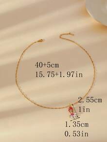 1件简约镀金铜锦鲤鱼吊坠项链，适合女性日常佩戴 - 錦鯉 - 查看 6