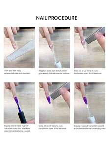 Miss Leia 1-6 15ml 秋冬美甲果冻玉裸粉色凝胶指甲油，冰晶透明，提亮肤色，打造红润好气色，底色，流行透明凝胶甲油。适合初学者，UV/LED固化，可浸泡半永久，沙龙/手工美甲套装，DIY，居家，节日送礼佳品，美甲艺术，四季皆宜。 - 彩色 - 查看 11