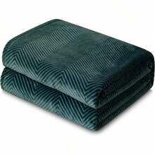 Oversized King Fleece Blanket 120x120 Inches, Seamless Soft Cozy 3D Jacquard Flannel Blanket 10'x10' Extra Large For Bed, Sofa, Couch, Travel & Camping, California King Throw, Purple - Wave CT21NV - 綠浪 - 查看 2