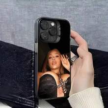 Funda de Teléfono Cool Girl I-Ice Spice para 17,16,15,14,13,12,11,Pro,Max,Plus,E, Cubierta Negra IMD - z7 - Ver 9