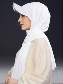 女士时尚小帽檐围巾，适合日常佩戴 - A - 查看 5