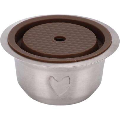 Cápsula de café reutilizable, rellenable con cepillo y cuchara, filtro de malla integrado de acero inoxidable para máquina de cápsulas VERTUOS (230ml),37362028
