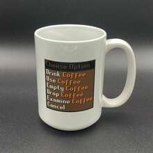 OSRS Coffee Mug, OSRS Coffee Menu Mug, Old School Coffee Mug, Old School Coffee Menu Mug - 白色 - 查看 2