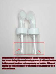 1pc Portable Reusable Transparent Cleansing Mousse Dispenser Bottle With Pump And Silicone Massage Brush Head, Strong Oil Control Gentle Makeup Remover Deep Cleansing Foam Suitable For All Skin Types, Essential Travel Skincare