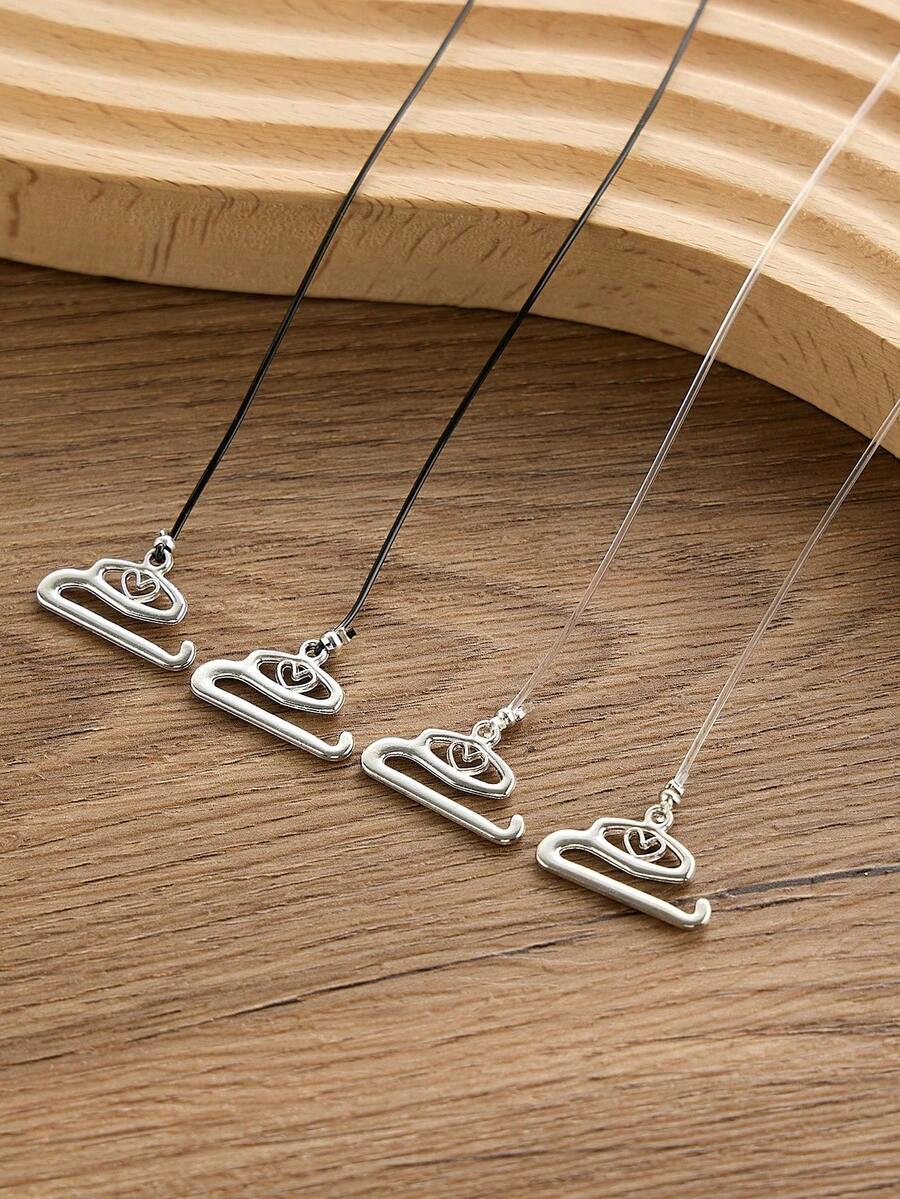 2 Pairs Transparent Heart & Triangle Shape Bra Straps, Seamless, Non-Marking, Adjustable, Elastic, Transparent Bra Strap Accessories - Clear - View 1