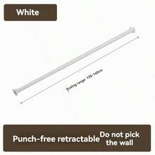 Stainless Steel Closet Clothes Rod, Bathroom Curtain Rod, Garment Hanging Device, Balcony Drying Rack, Curtain Hanging Device, Available In Gold, Black, White, Silver, With Screws