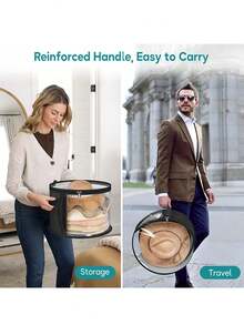 Large Waterproof Foldable Storage Box | Hat Storage Box For Cowboy Hats, Sun Hats And Beach Hats | Under Bed Clothes And Toy Storage | Outdoor Travel Beach Bag