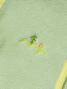 mini bala Young Boy Anti-Static Fleece Jacket, Unisex, Warm Fleece Fabric, Outdoor Wear, Spring - Bean Paste Green - View 7