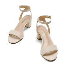 Women's Heeled Sandals, Fashionable Design, Suitable For Party And Commuting - Apricot - View 9