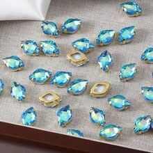20-25pcs/Pack Gold Rhombus Flat Bottom High Quality Handmade Non-Hotmelt Crystal Nail Art Rhinestones Glitter 3D Decorations For DIY Enthusiasts - Glass Material - Suitable For Decoration - Multicolor - View 48