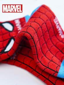 Marvel 漫威 10/5 双装儿童超级英雄蜘蛛侠袜子，男童中筒袜，韩版卡通秋冬女童袜子，儿童蜘蛛侠和超级英雄人物袜子 - 彩色 - 查看 6