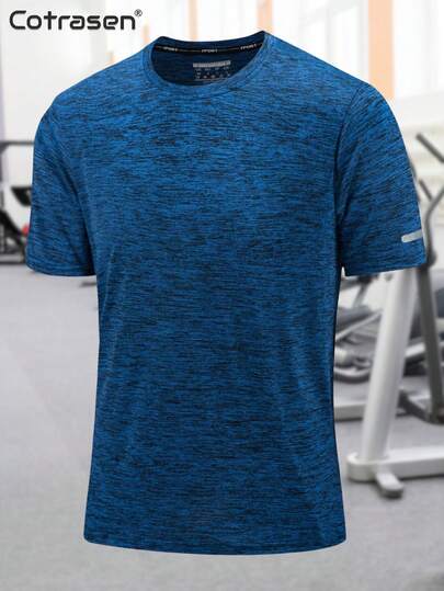 Cotrasen Men's Quick Dry Gym T-Shirt Athletic Short Sleeve Round Neck Tops Moisture Wicking Fitness Workout Tee Shirts