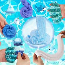 TendenciaKit Plastilina De Masa Arcilla Creativa Y Slime Para NiñosCalidad premium - Azul - Ver 2