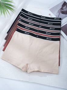 Bộ 5 quần short nữ bằng cotton nhiều màu sắc, kiểu dáng tối giản, thoải mái, có dây buộc, cạp thấp, thích hợp mặc hàng ngày, cho thể thao và thư giãn. - Nhiều màu - Xem 6