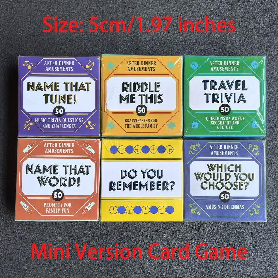 Jogo de Cartas de Alta Qualidade "Você Me Conhece Bem?", "Adivinhe a Música", "Adivinhe o Enigma", "Adivinhe a Palavra", "Qual Você Escolheria?", Jogos de Palavras e Rápida Percepção, Cartas de Jogos de Festa, Jogo de Tabuleiro Quadrado de Papelão, Cartões de Presente de Festa, Tamanho do Cartão 5cm/1,97 Polegadas