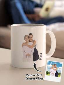 1pc Customized Photo Mug, Gift For Mom, Personalized Photo Coffee Cup, Customized Text Mug, Mug With Text And Photo, Customized Gift For Mom, Personalized Anniversary Photo Mug, Suitable For Children's Day, Father's Day, Graduation, Wedding, Housewarming - Colorful - View 7