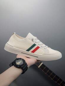Pantofi sport bărbați noi 2025, adidași bărbați noi de primăvară, pantofi sport respirabili în stil coreean, adidași cu talpă moale și fund gros versatil, pantofi de alergare pentru bărbați în stil coreean, pantofi de skateboard, pantofi albi, pantofi plați, pantofi casual, pantofi sport, talpă groasă la modă - alb - Vizualizare 7