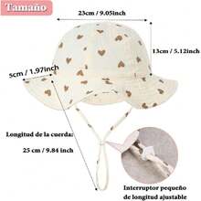 Sombrero de Sol para Bebé, Sombrero de Bebé Niña y Niño de 3 a 12 Meses, Gorro ala Ancha de Sol con Puro Algodón, Gorro de Playa para Días de Campo o Salir para Bebés y Niños Pequeños,36984362 - Azul Marino - Ver 6