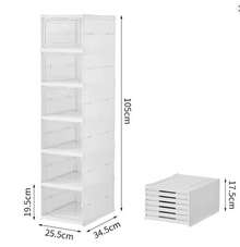 Foldable Shoe Racks - alb - Vizualizare 2