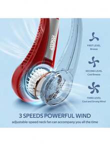 Ventilador de cuello portátil, ventilador sin aspas manos libres, ventilador personal de enfriamiento de 360°, ventilador silencioso portátil para interiores y exteriores, regalos de cumpleaños para,37286825 - Dorado - Ver 5