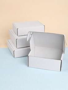 10pcs/Set Corrugated Paper Gift Boxes, Postal Shipping Boxes, Express Packaging Boxes, Packaging Materials, Airplane Boxes, Gift Boxes, Corrugated Cardboard Boxes, Delivery Boxes, Packaging Boxes, Suitable For Christmas, Valentine's Day - White - View 2