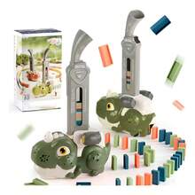 TendenciaAutomático Trenes Dominó 60 Pcs Pvc Para Niños 3-12 Años Verde DinosaurioCalidad premium - 1 - Ver 3