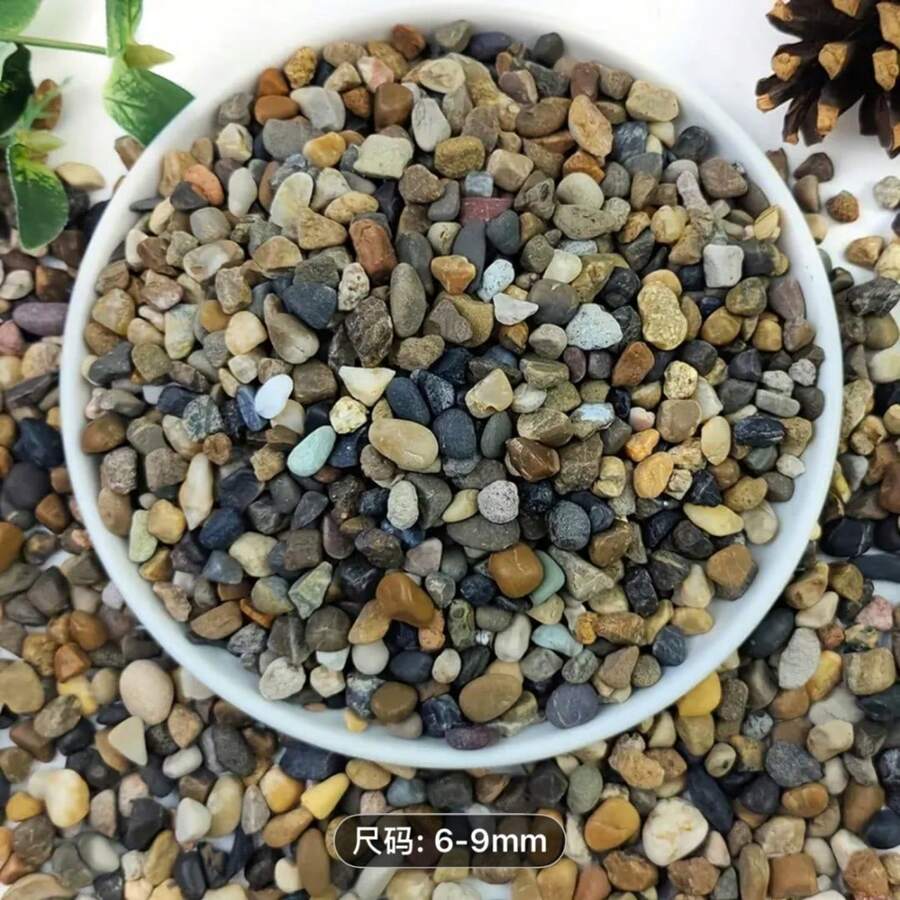 1件裝 100g/300g/500g 0.3~2cm 天然原色溪流石 混色河石鵝卵石 戶外花園裝飾石 小填充石 魚缸與花盆裝飾 魚缸底砂 小花園藝術 戶外空間 花瓶填充石 - 豆石 - 查看 1