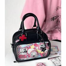 Ita Bag Ita Backpack With Insert Big Capacity Single Shoulder Bag Crossbody Bag Y2k Handbag Commuter Bag (Black),Black - Black - View 3