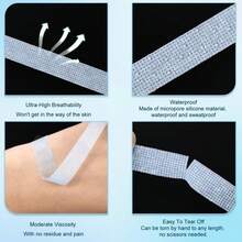 EMEDA Silicone Eyelash Lift Pads - Gel Eyelash Lift Pads Suitable For Sensitive Skin Makeup / Lips / Eyeshadow / DIY / Salon Easy To Tear Breathable Eyelash Extension Supplies (Blue 5 Rolls)