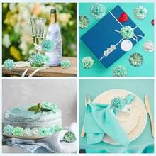 CZ 70 Pcs Mini Artificial Flowers Heads Mint Green Silk Peony Daisy Rose Bulk Mix Flower Heads Faux Rose For Crafts Graduation Wedding  Shower DIY Home Party Decoration 6325 - 薄荷綠 - 查看 6