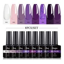TendenciaGel Esmalte Para Uñas Uv Led Semipermanente 8 ColoresCalidad premium - Lila - Ver 5