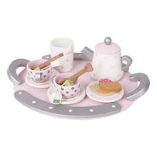 TendenciaCocina De Juguete Set Te Y Cafe De Madera 12 Piezas CalidadCalidad premium - Rosa Pálido - Ver 11